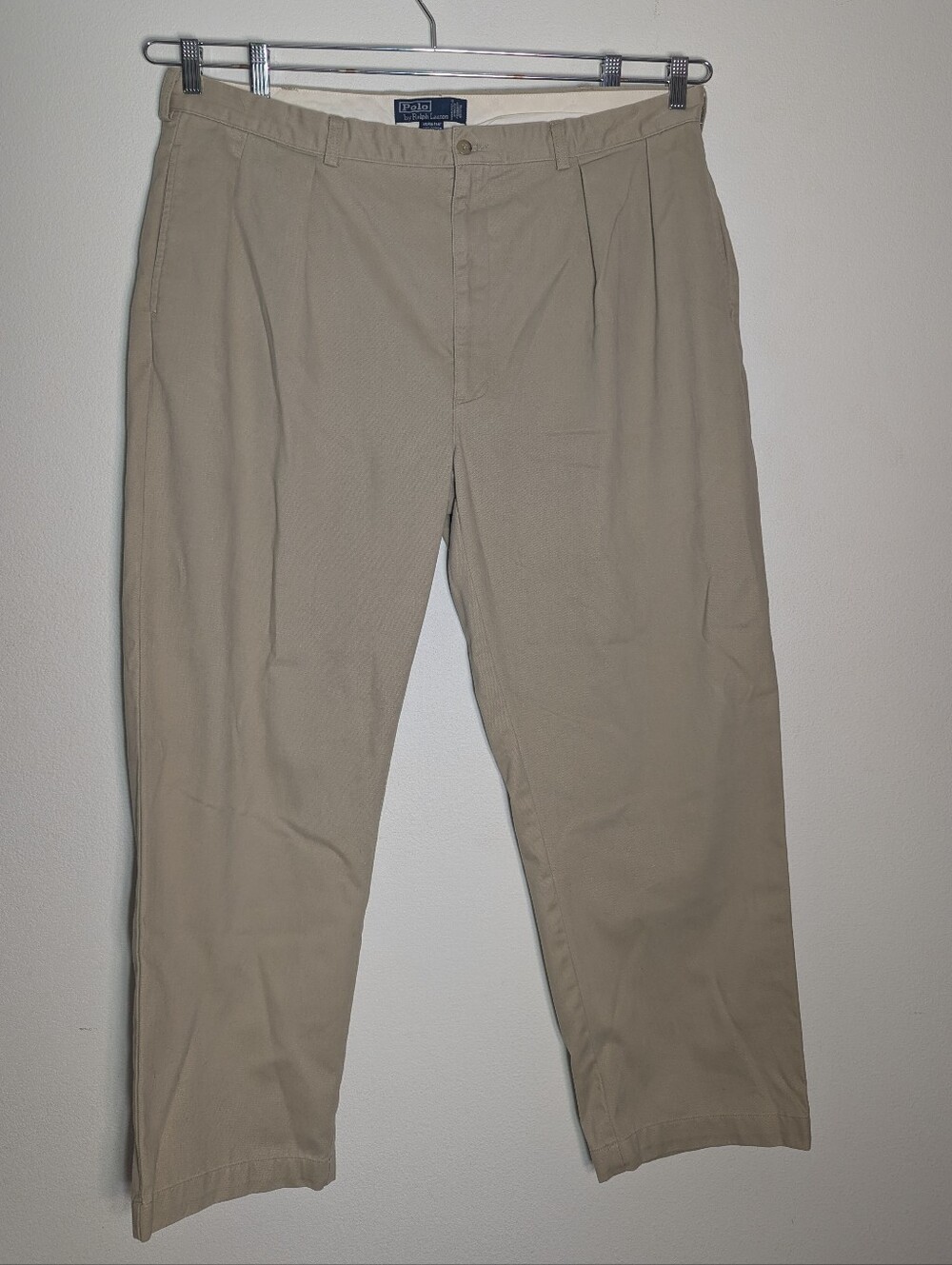 Polo Ralph Lauren Men's Andrew Pant Pleated Front Chinos Khakis Trousers 42 30